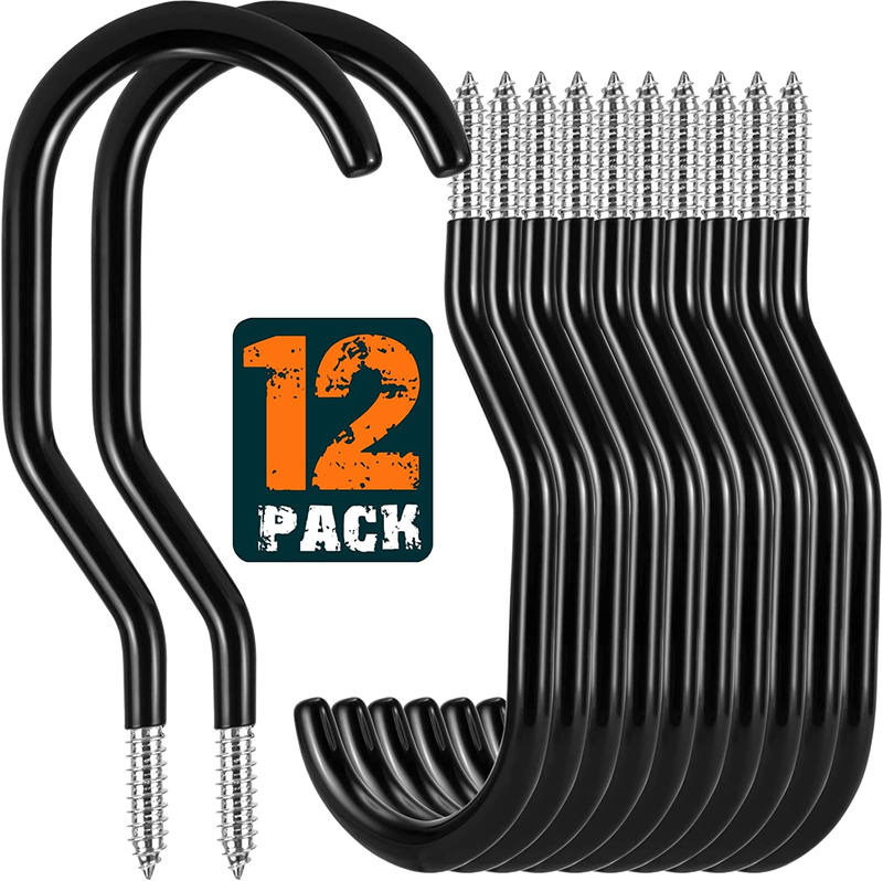 12 Pack Garage Bike Hooks Heavy Duty Ceiling Hooks with Non Slip Hanging Tools