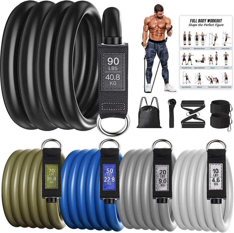 For Working Out,  Heavy Resistance Bands With Handles Multi-