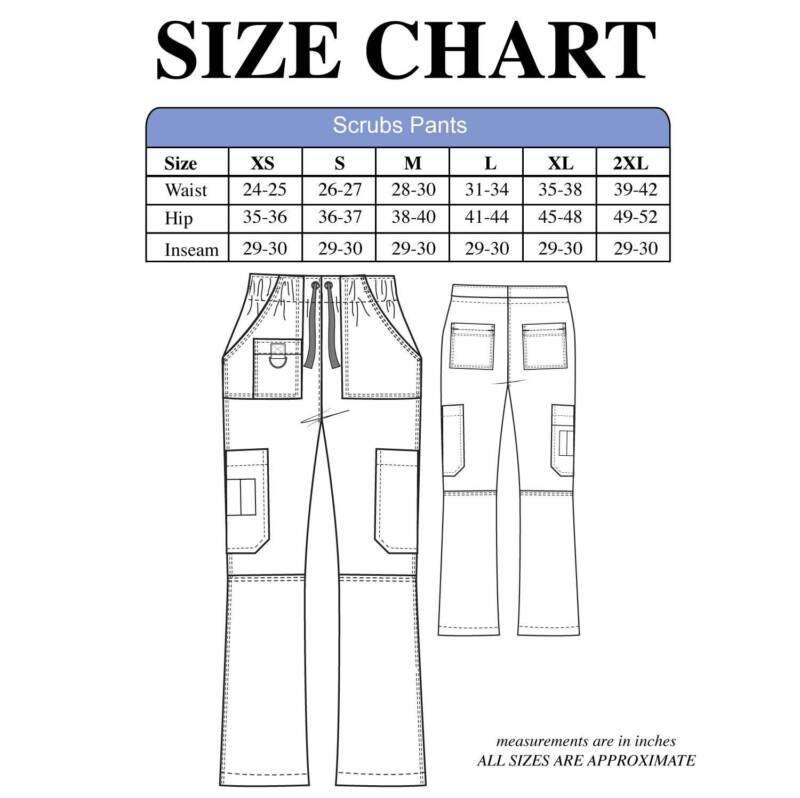 Medgear Scrubs Size Chart