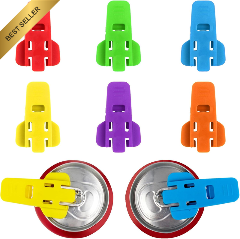 Manual Can Opener 6 Pcs - Colorful Easy Reusable Can Opener Beverage Can Cover S