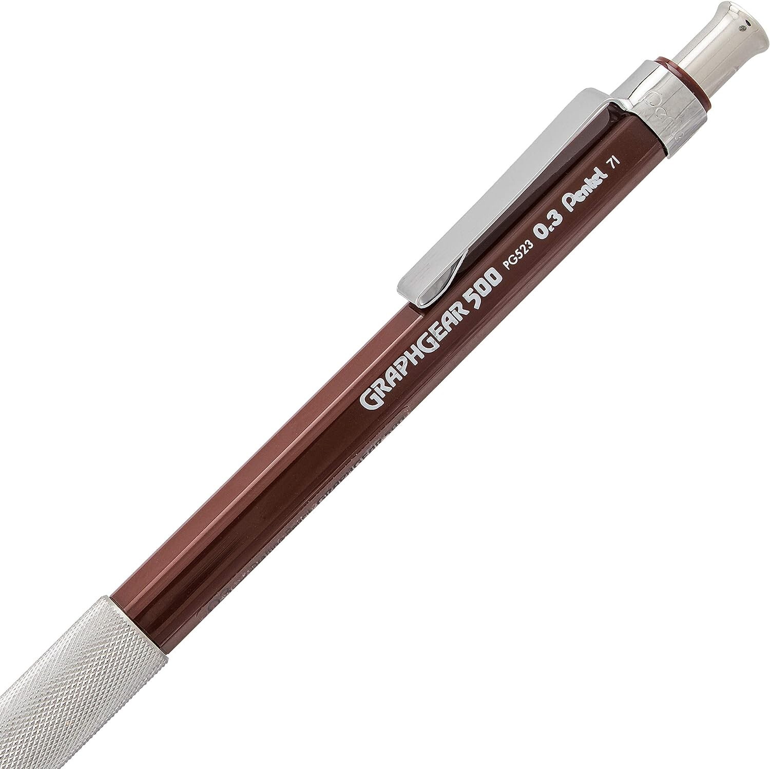 Pentel GraphGear 500 Mechanical Drafting Pencil, 0.3mm, Brown Barrel, Pack of 4