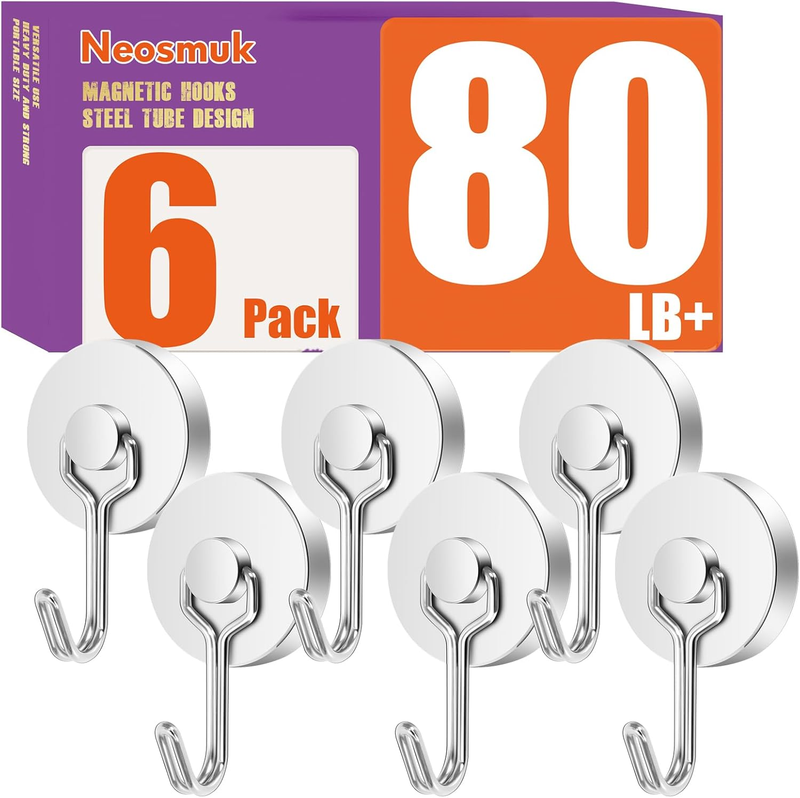 Magnetic Hooks,80LB Rotatable Swing Swivel Heavy Duty Neodymium Magnet Hook Idea