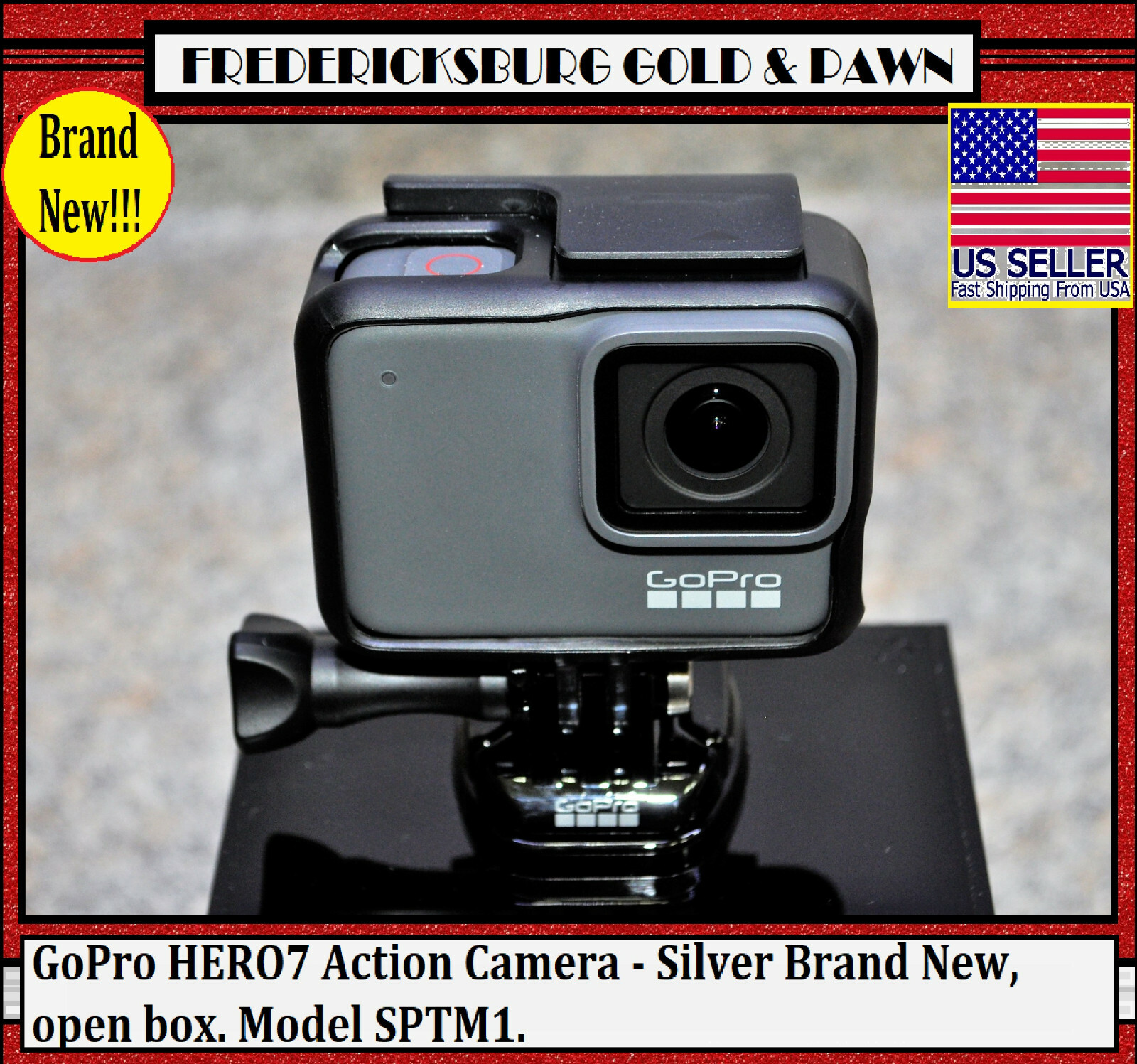 GoPro HERO7 Action Camera - Silver Brand New, open box. Model SPTM1. Fast Shippi