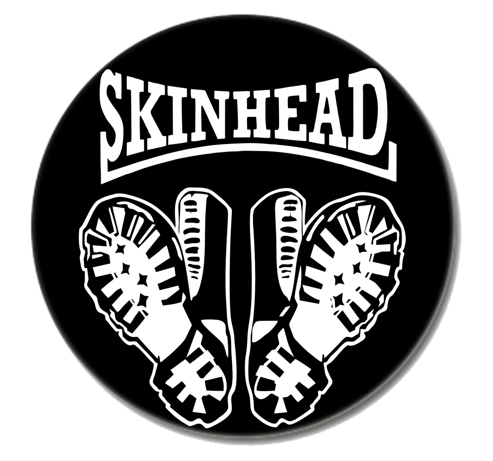 SKINHEAD BOOTS Punk Button Pin NEU 2,5cm Punkrock Oi