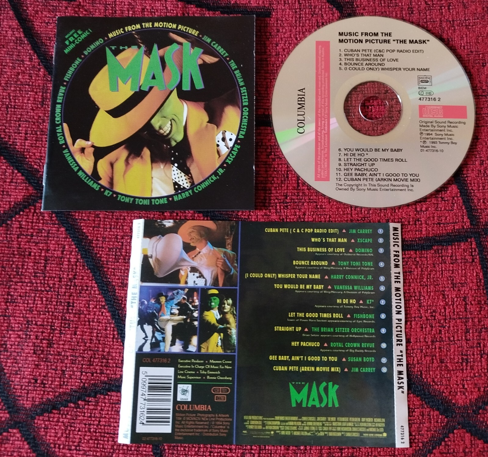 THE MASK ** Soundtrack ** 1993 AUSTRIA CD JIM CARREY Harry Connick