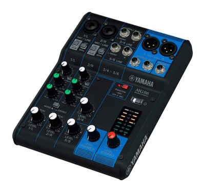 Yamaha YAMAHA 6 Channel Mixing Console MG06 Up to 2 MIC / 6 LINE Input Microphon