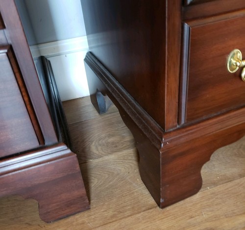 Pair Henkel Harris Four Drawer Mahogany Nightstands