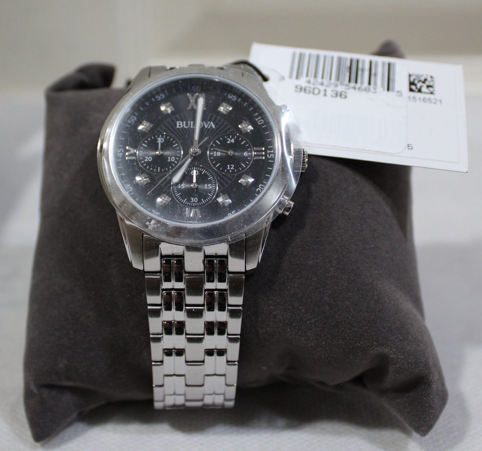 Pre-owned Bulova Brand  Men's Chronograph Diamond Accent Watch - 96d136