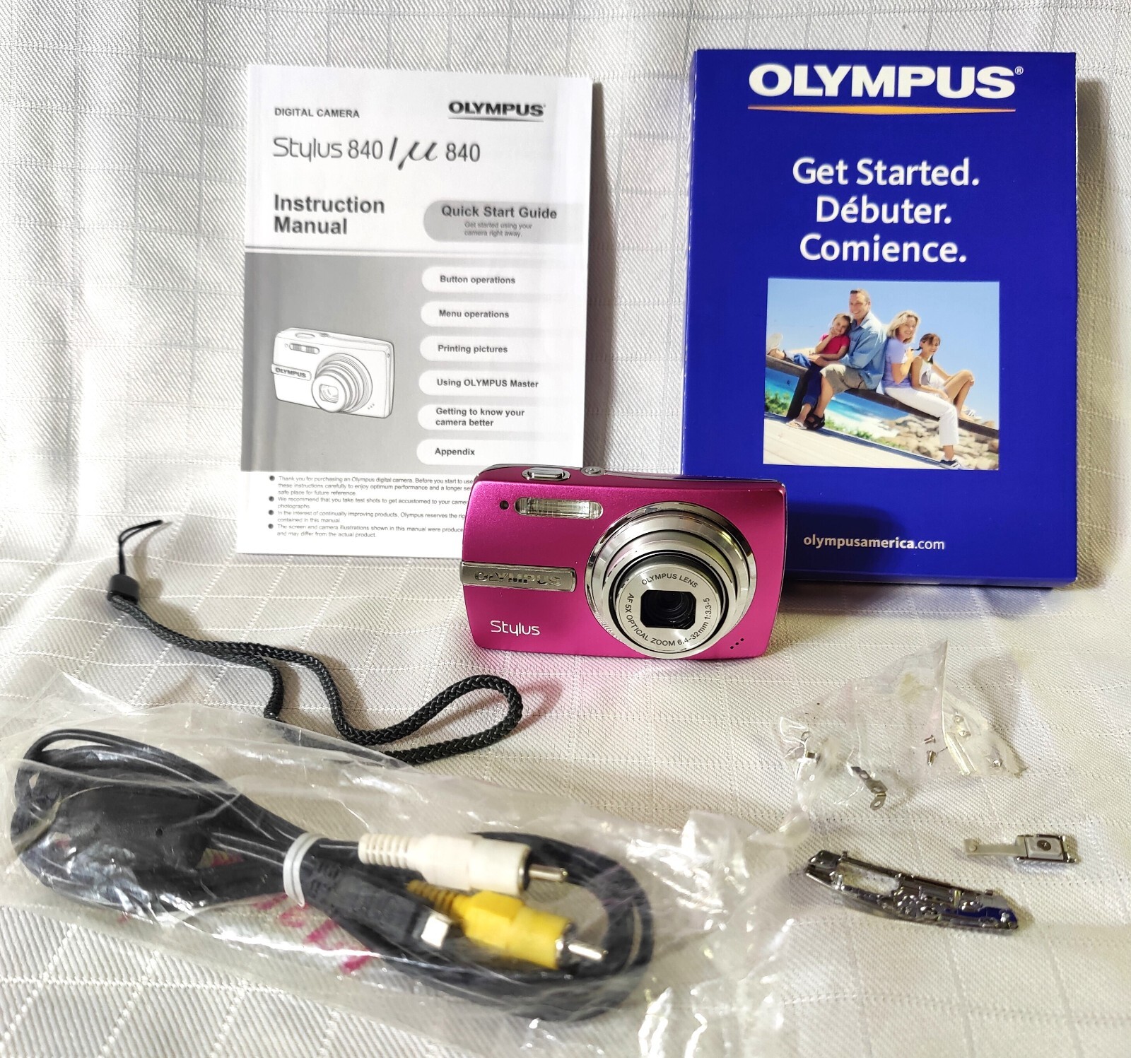 Metallic Pink Olympus Stylus 840 Digital Camera for PARTS ONLY Metallic Pink Olympus Stylus 840 Digital Camera for PARTS ONLY