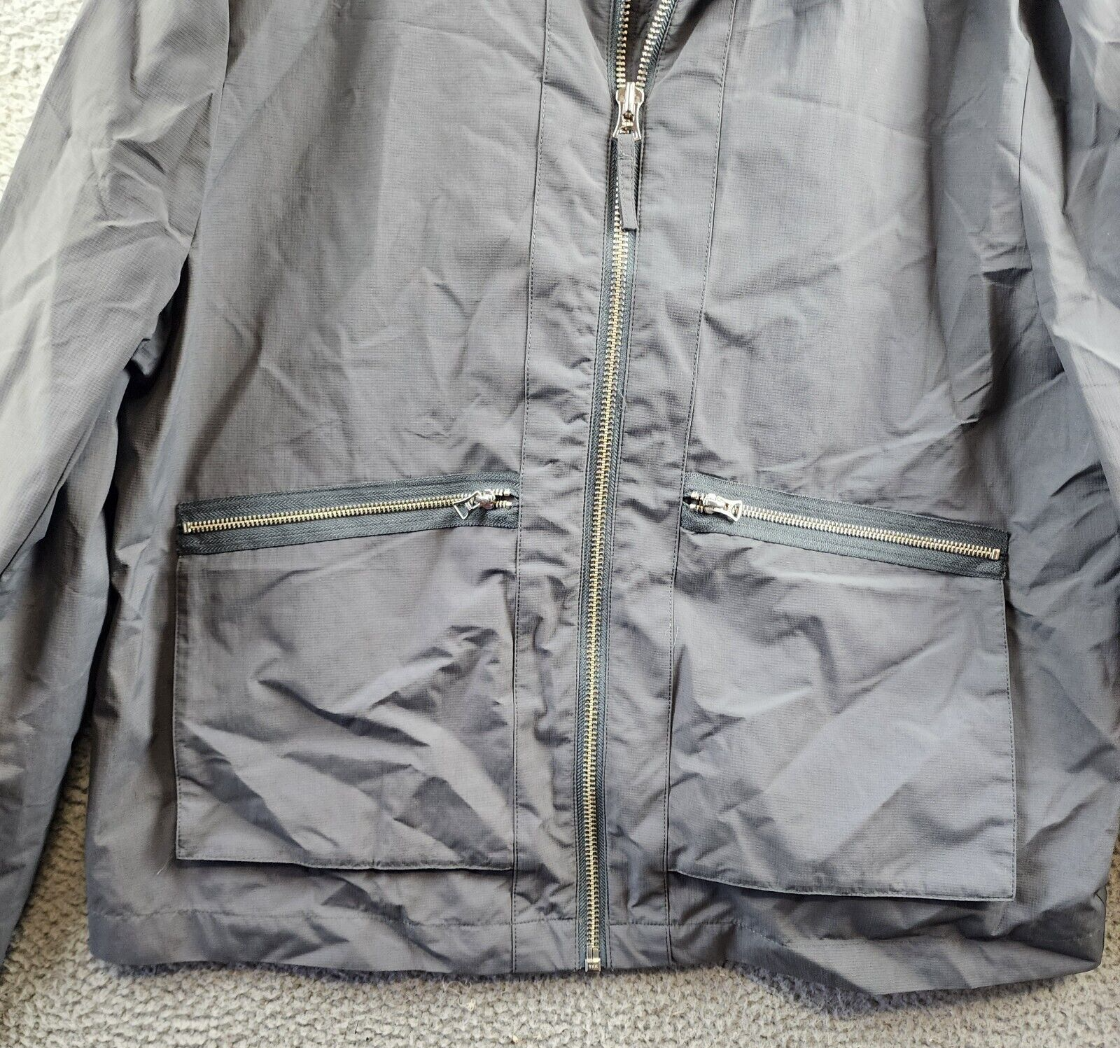 REISS Fival Textured Harrington Jacket Men's XXL Slate Grey