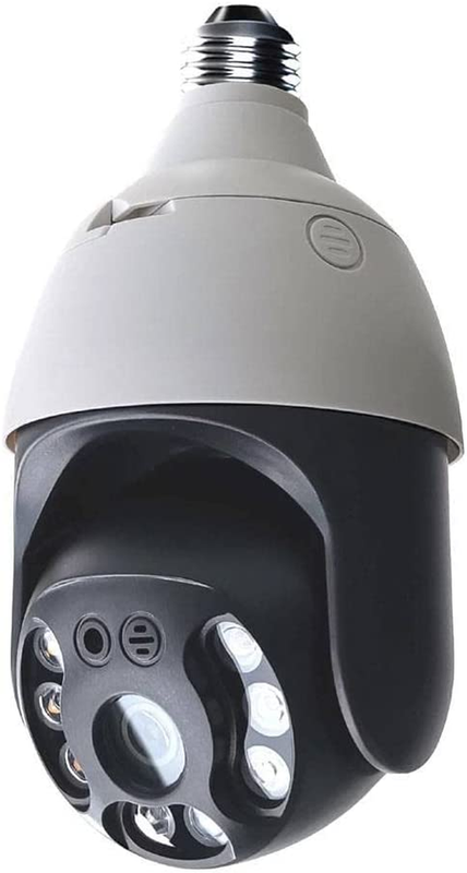EVERSECU HD 2K 4.0MP Wireless PTZ Security Camera with E27 Light Screw, Motion A