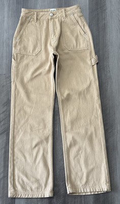 NWOT Princess Polly Tan Denim Cargo Pants Size 2