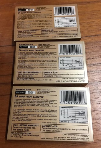 Lot Of 23 Sealed Vintage Cassette Tapes Sony TDK Memorex Realistic Ampex