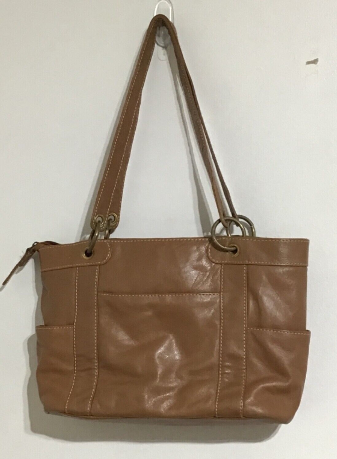 Great American Leather Works Handbag 100% Cow Hide Brown