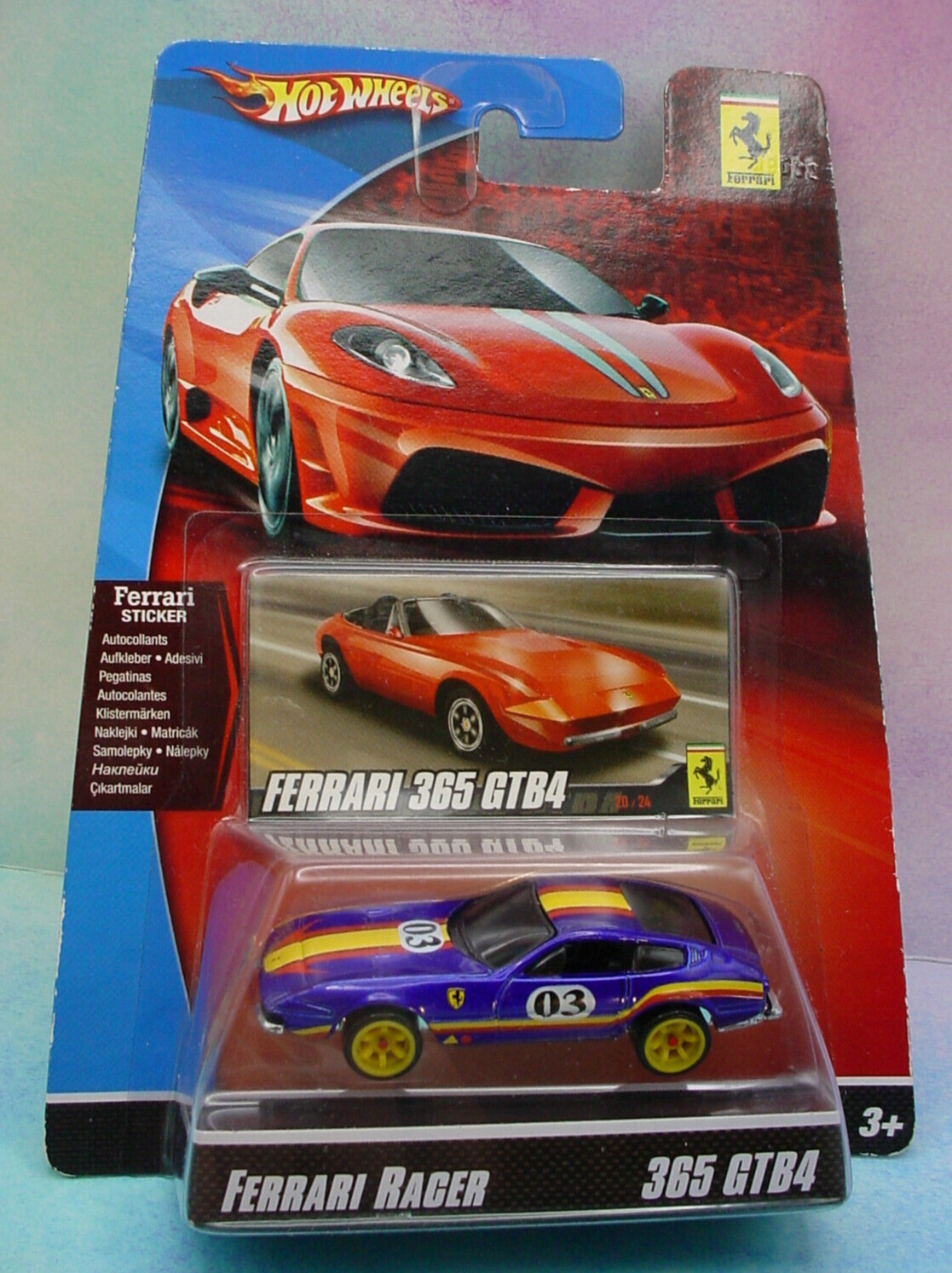 ホットウィール フェラーリ レーサー 365 GTB4 ブルー #03 FERRARI RACER Hot Wheels FERRARI 365 GTB4 ∞ blue; yellow co