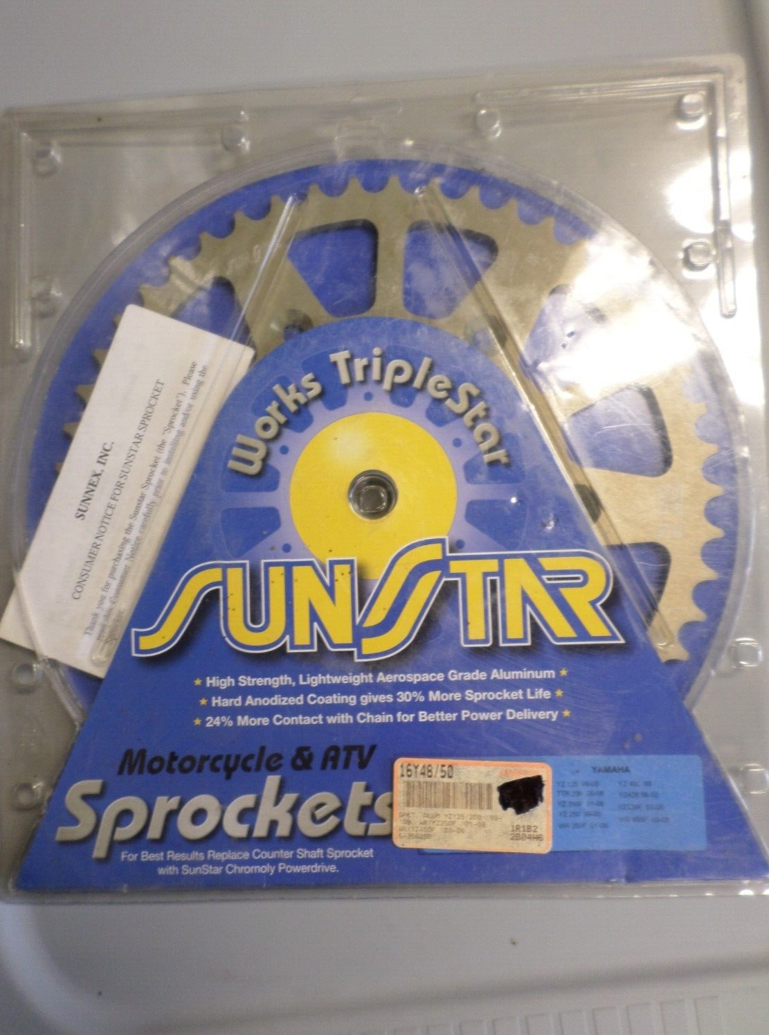 ロストGROCKET5,7 19,25 2,25 NOS Sunstar Rear Sprocket Fits: Yamaha YZ125 YZ250 YZ400 5