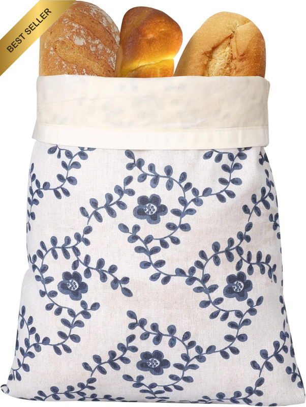 1Pc/2Pcs Reusable Beeswax Bread Bags Portable Sourdough Bread Bags with Beewax L