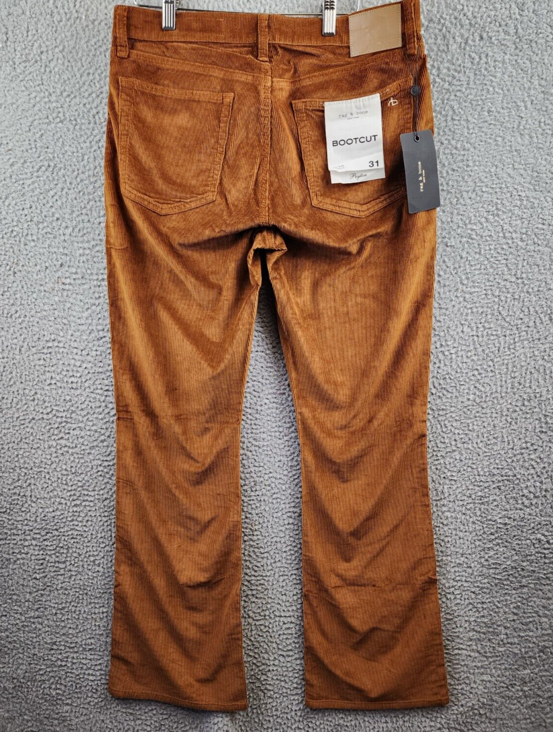 rag & bone Peyton Mid Rise Corduroy Bootcut Jeans 31 Gold Button Zip Closure - Picture 12 of 16