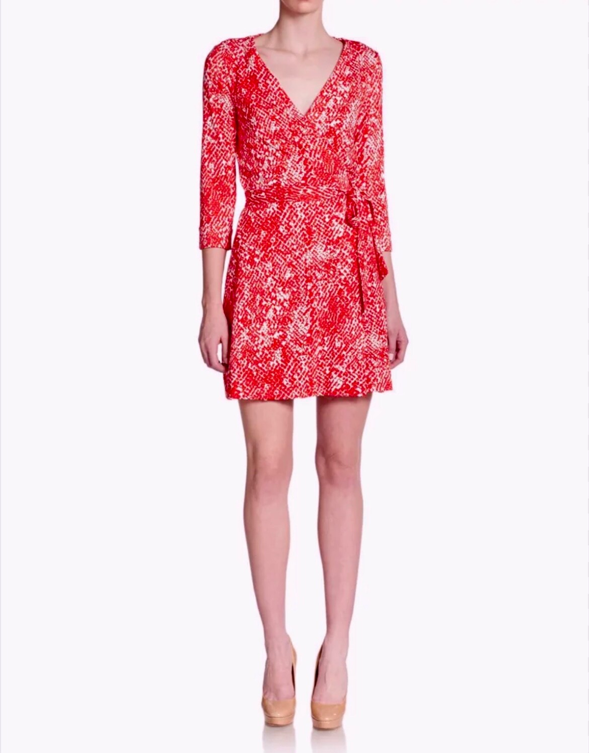 Diane von Furstenberg DVF Julian Two Wrap Mini Dress Size 10