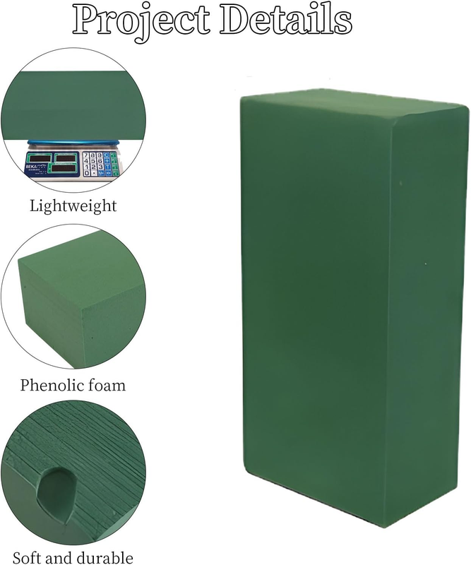 8 Pack Floral Foam Blocks for Fresh and Artificial Flowers, Square Wet& Dry Foam