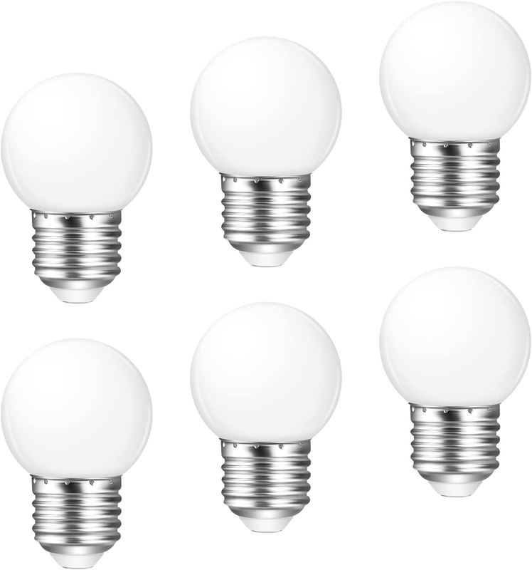 Poinivo 1W LED Night Light Bulb,E26 G45/G14 1W LED Light Bulbs,Low Wattage Globe