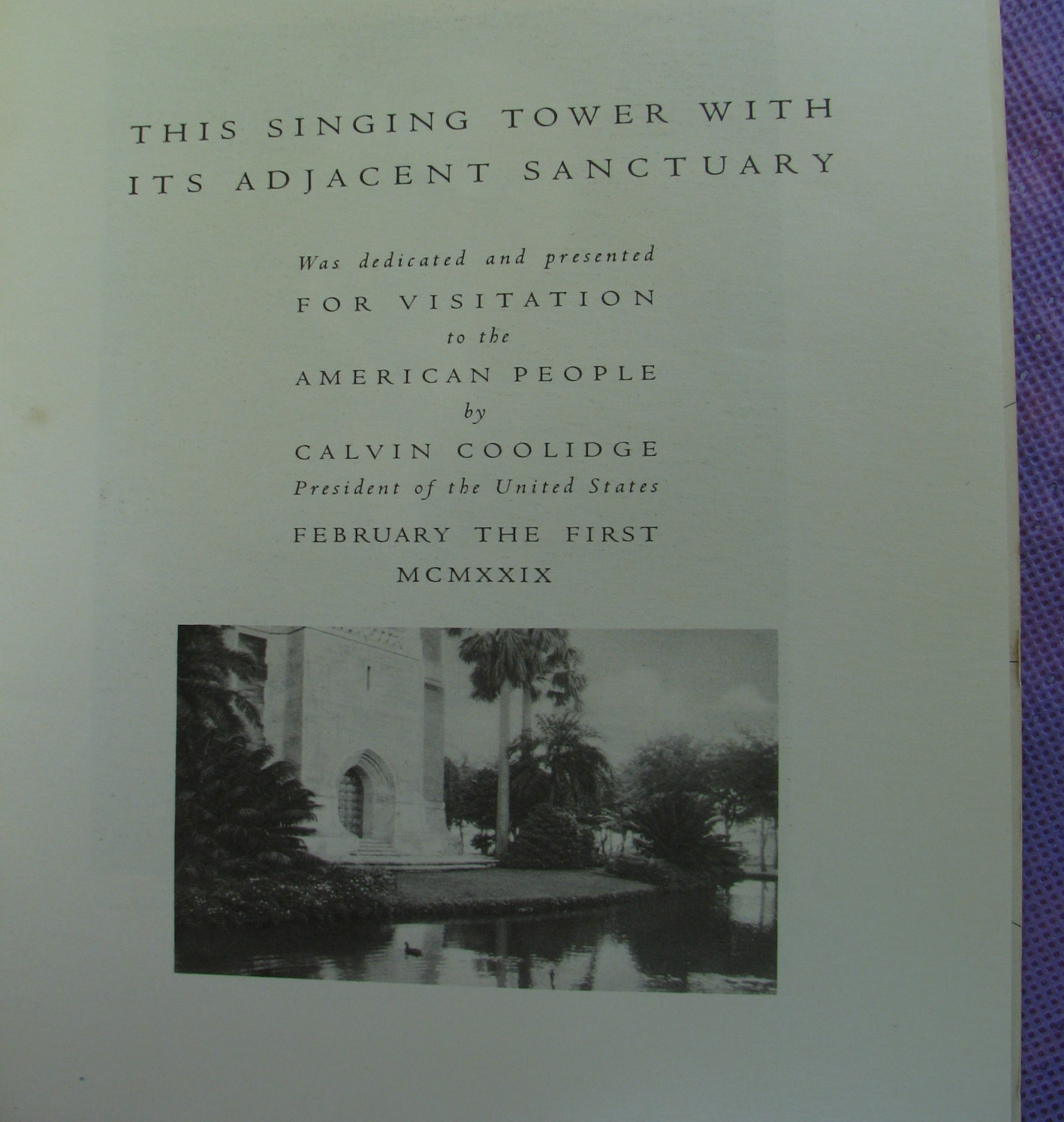 The Mountain Lake Sanctuary, Lake Wales Florida, orig booklet 1946 (Lkr6,docs)