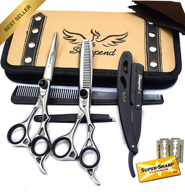 Professional Hair Cutting Scissors Kit 6.5 Inch Japanese Stainless Steel Barber