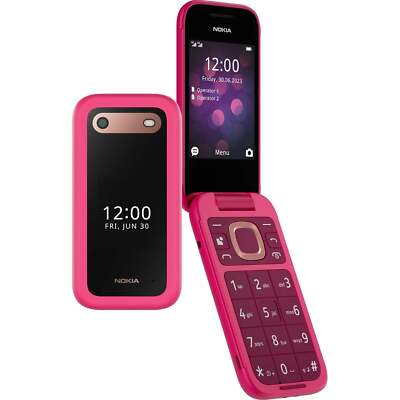 Pink Smartphone 本体 Nokia 2660 Flip Phone - Pop Pink | Joyce Mayne