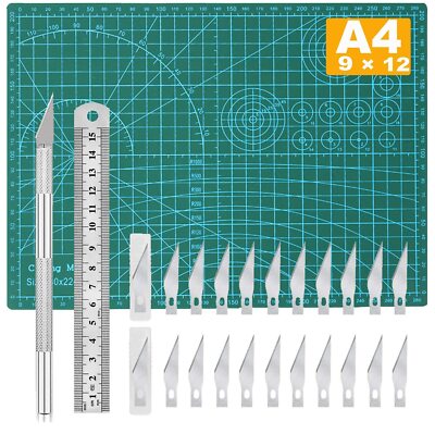 ''Self Healing Sewing Mat Exacto Knife Precision Carving Craft Hobby Knife Kit...