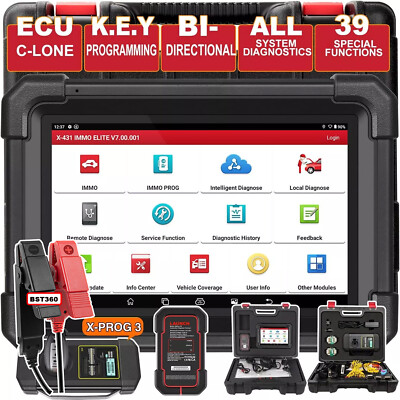 LAUNCH X431 IMMO Plus PAD VII+ Car Diagnostic Scanner Tool ECU Key Programmer