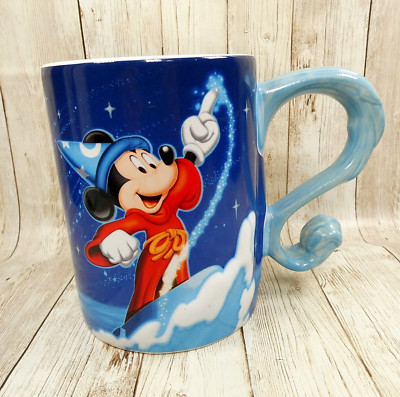 Disney Parks Mickey Mouse Fantasia Sorcerer's Apprentice 3D Wave Ceramic Mug