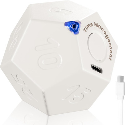 KADAMS Pomodoro Timer Desk Productivity Timer Cube - Rotating 11 Pre-Sets Timer-