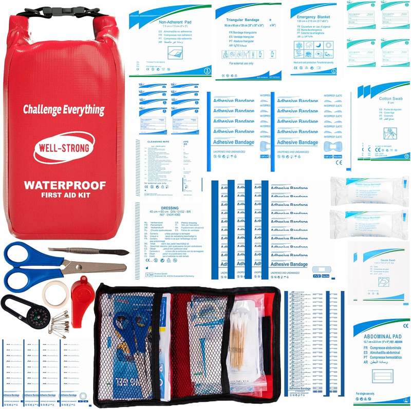 210pc Waterproof Marine First Aid Kit - Emergency Boat Safety ...