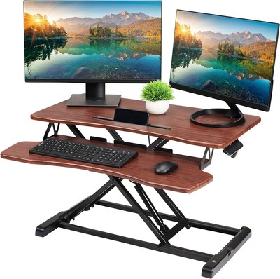TechOrbits Dark Wood Standing 37'' Desktop Converter