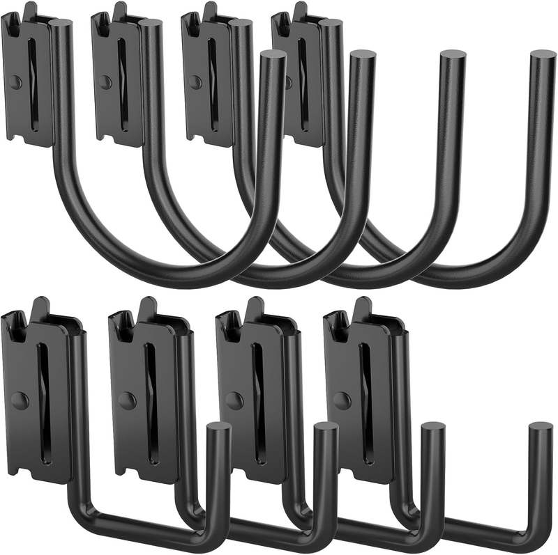 8 PCS Heavy Duty E Track J Hooks, 2" and 4"