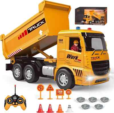 Kids-Toys for 3 4 5 6 Years Old Boys, Remote Control Dump Truck Toy with Activit