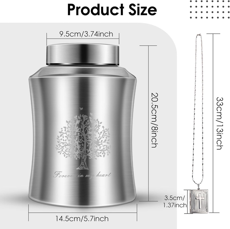 Large Cremation Urn for Adult Human Ashes, Up to 220 lbs Funeral Body Urn with L