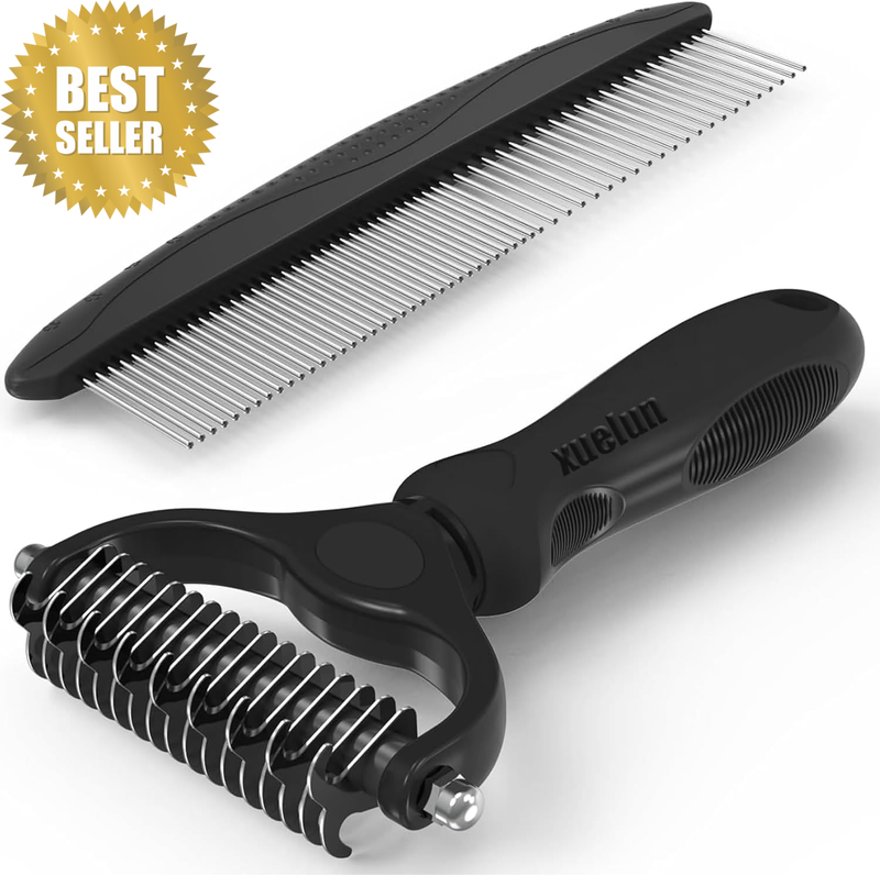 Cat Brush Dog Brush for Shedding and Grooming,Pet Grooming Brush and Metal Comb