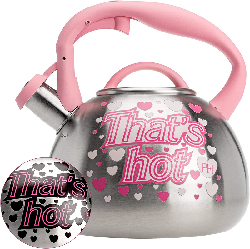 Paris Hilton Whistling Stovetop Tea Kettle, Stainless Steel 