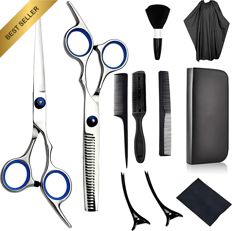 Complete Hair Cutting Kit – Professional Thinning & Texturizing Shears Set with