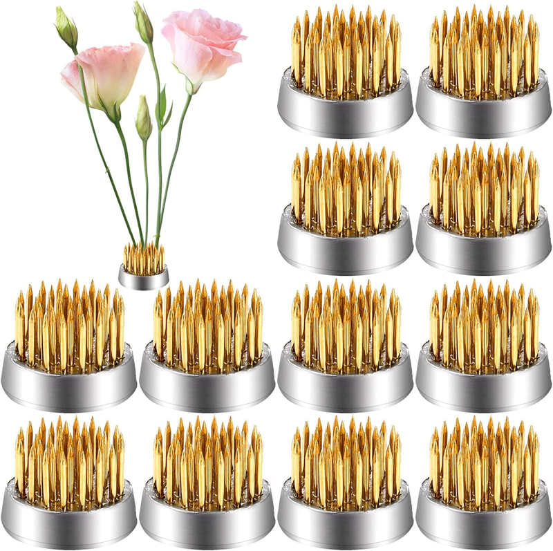 12 Pack Flower Frog Holder, 23mm/0.9 Inch Kenzans Round Flower Arranger Mini Fro