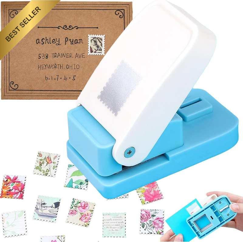 1X0.8 Inch Stamp Puncher Rectangular Craft Paper Punch Tool