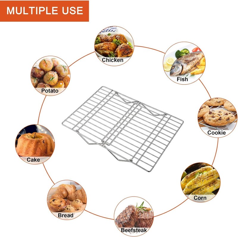 Cooling Rack, 5-Tier Stainless Steel Stackable Baking Cooking Racks fo ...