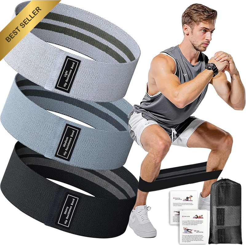 Fabric Resistance Bands for Legs and Glutes Yoga Pilates Fitness Workout