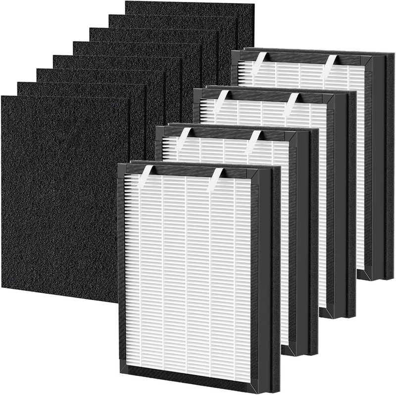 P358 Filters for HEAPETS P358 Pet Air Purifier 4 HEPA 8 Activated Carbon