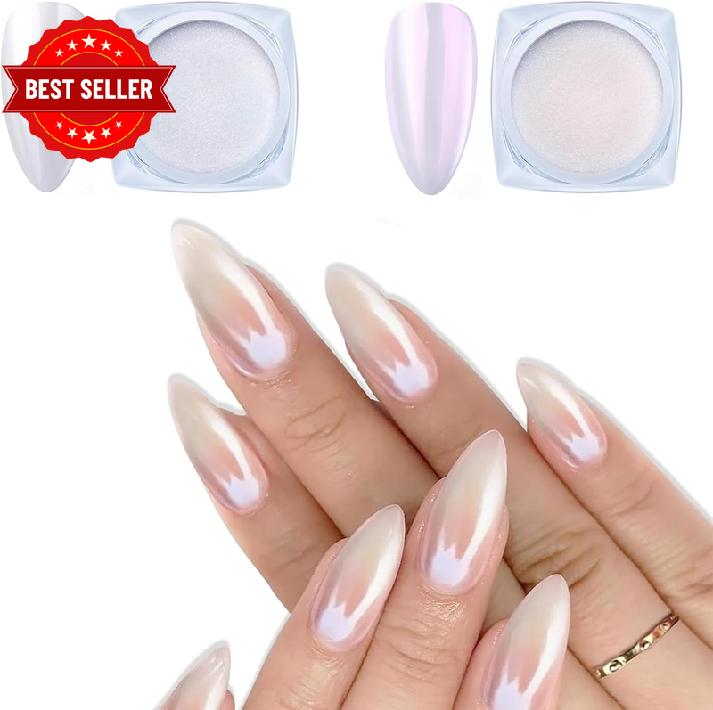 Chrome Nail Powder, Pearl Nail Powder,Iridescent Aurora Powder Metallic Mirror E