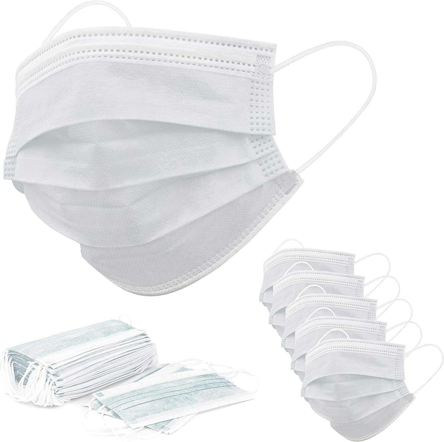 50 PCS Kids Face Mask Disposable 3-Ply Ear-loop Mouth Cover 3 Layer Filter Mask