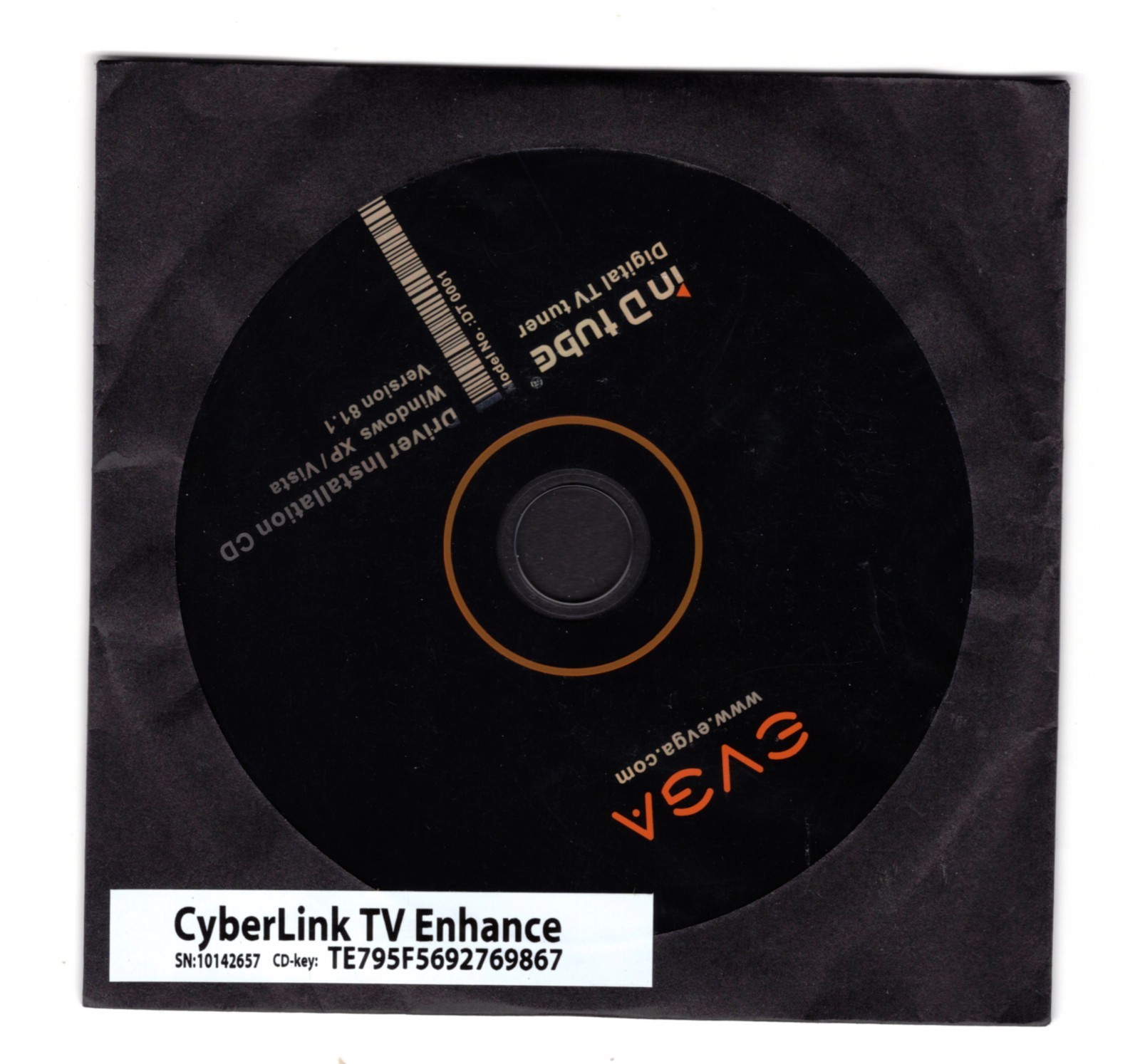 EVGA in D tube TV Tuner - 100-U2-1DTV-A1 - W/ Software, Remote, Manual & More!