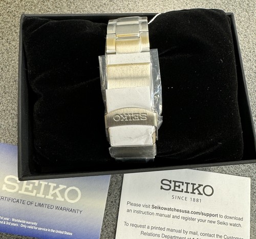 Pre-owned Seiko Prospex Samurai Manta Ray Automatic Watch Blue Dial Srpe33 Made In Japan