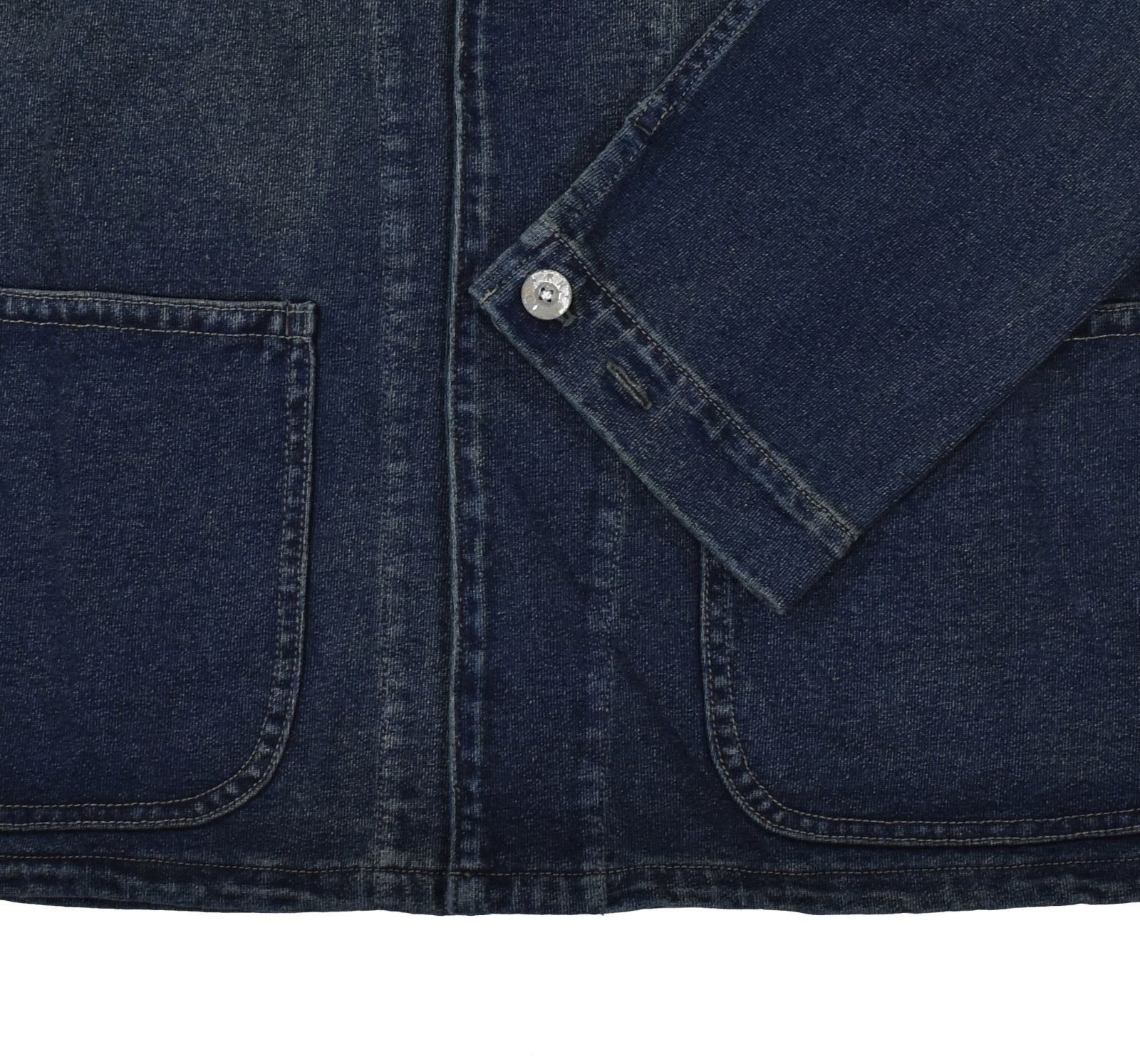 Ralph Lauren RRL Washed Indigo Military Jersey Shirt Jacket